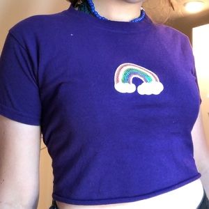 PURPLE CROP TOP
